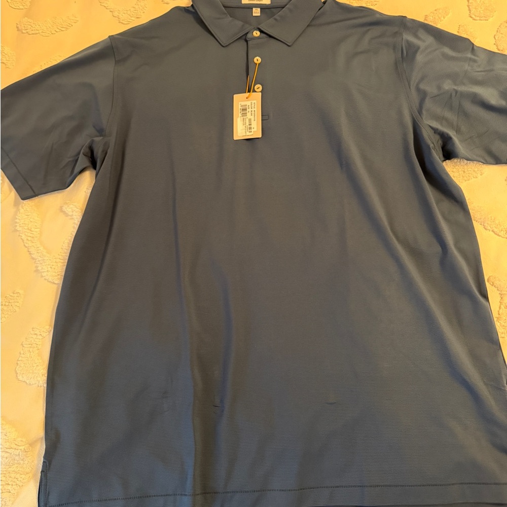 NWT Peter Millar Blue Performance Polo Shirt